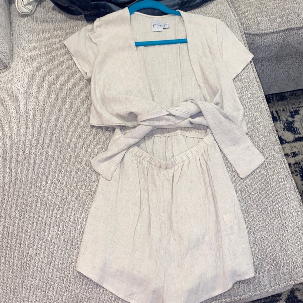 The Ragnar Playsuit Beige - Princess Polly